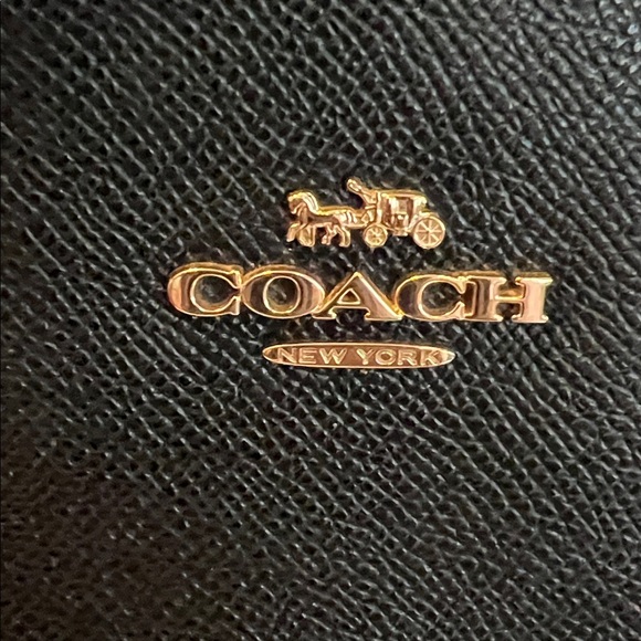 Coach Zip shoulder bag, Black Textured Tote Bag - Picture 2 of 10